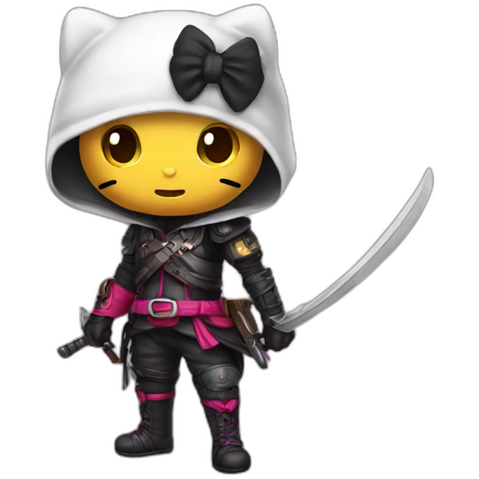 Hello kitty assassin emoji