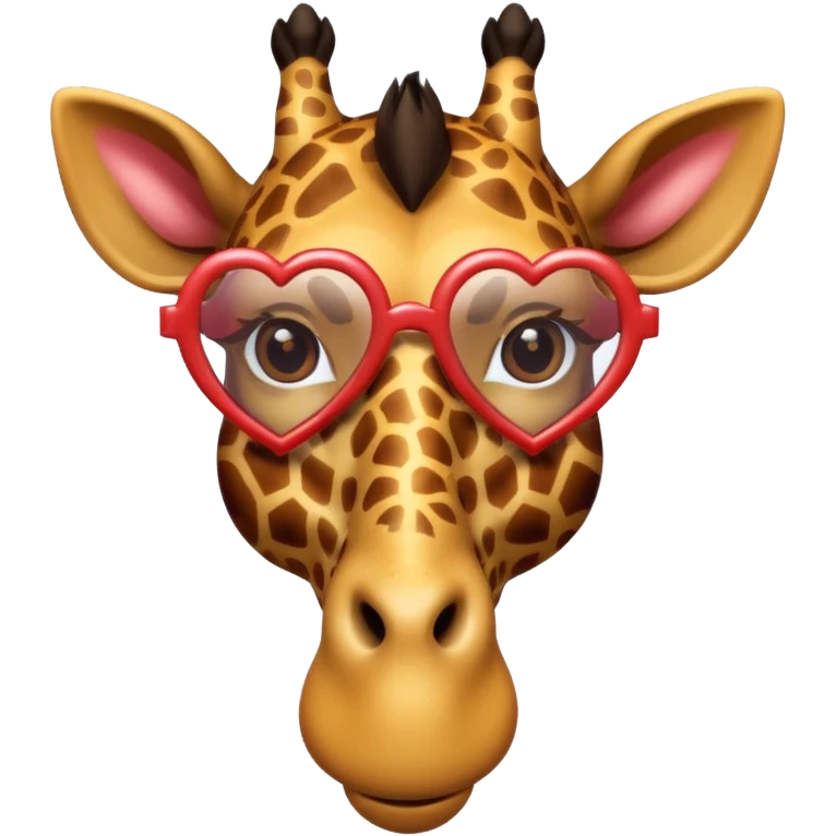 Giraffe with heart Glasses emoji