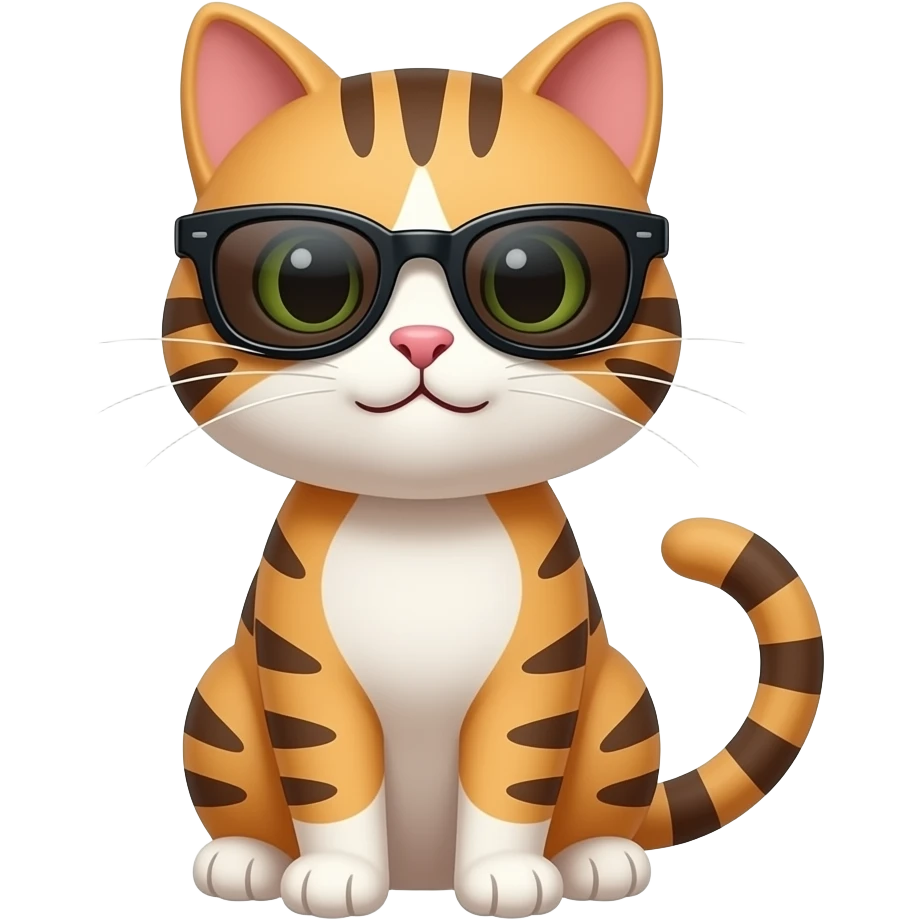 Cat wearing sunglasses emoji