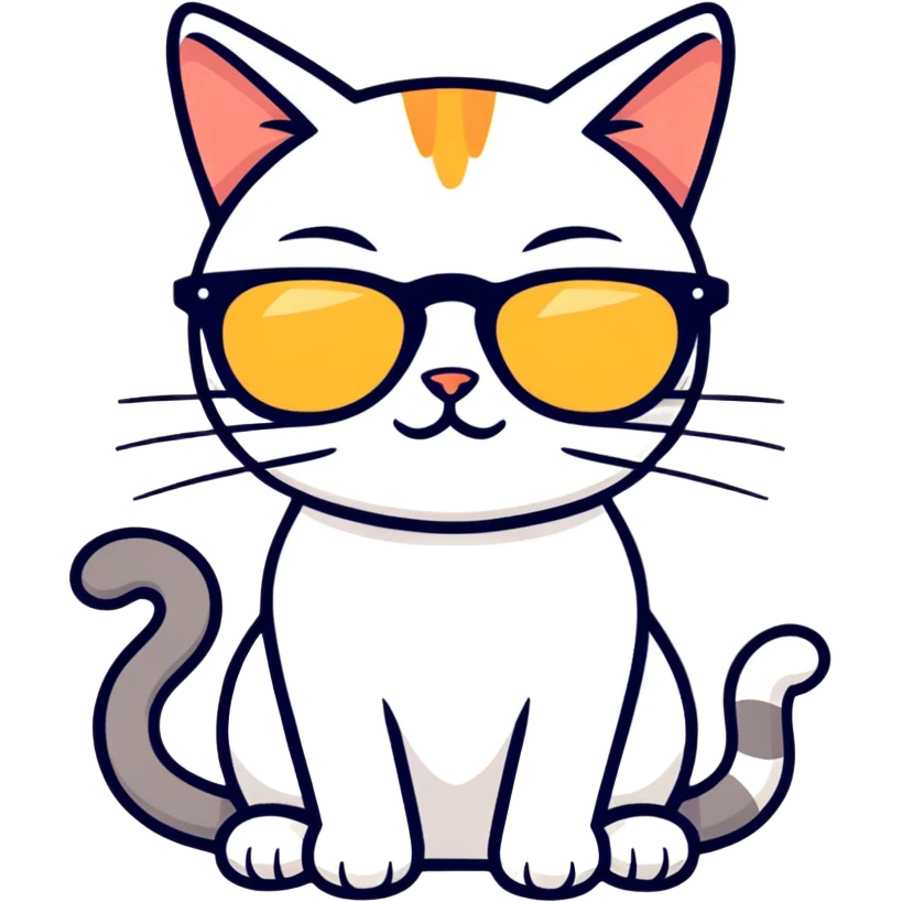 Cat with sunglasses emoji