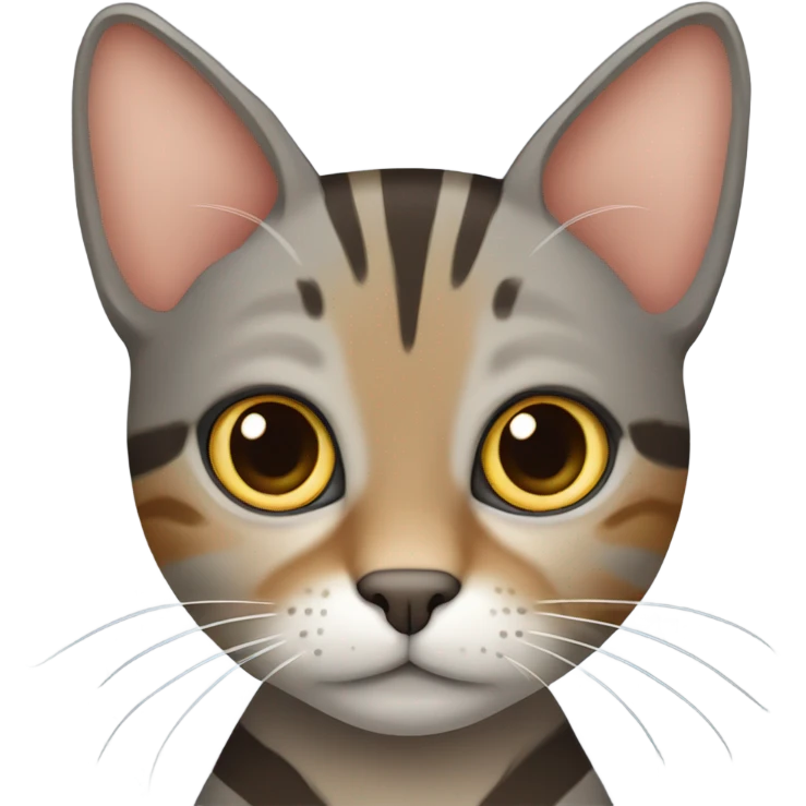 gray brown peach tabby cat emoji
