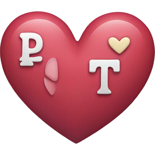 Heart with P and T emoji
