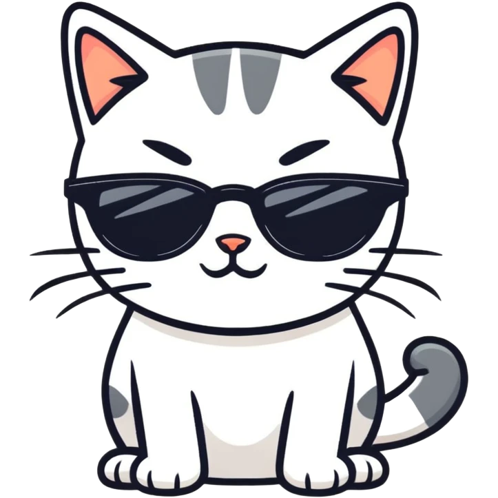 Cat with sunglasses emoji