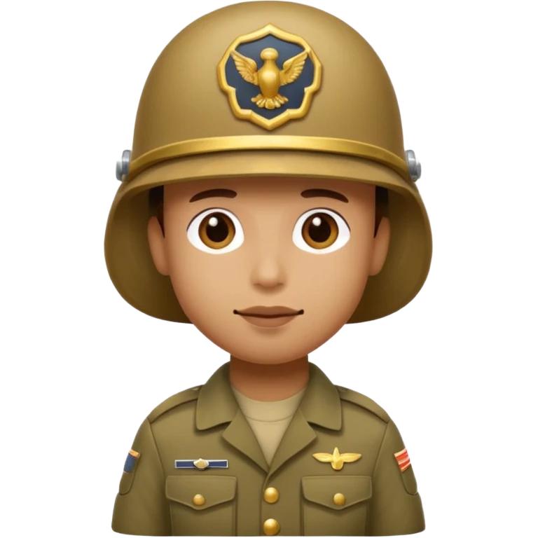 Peanut wearing military helmet emoji