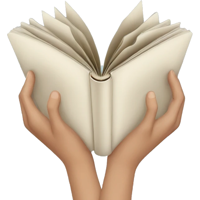 Books in hands emoji