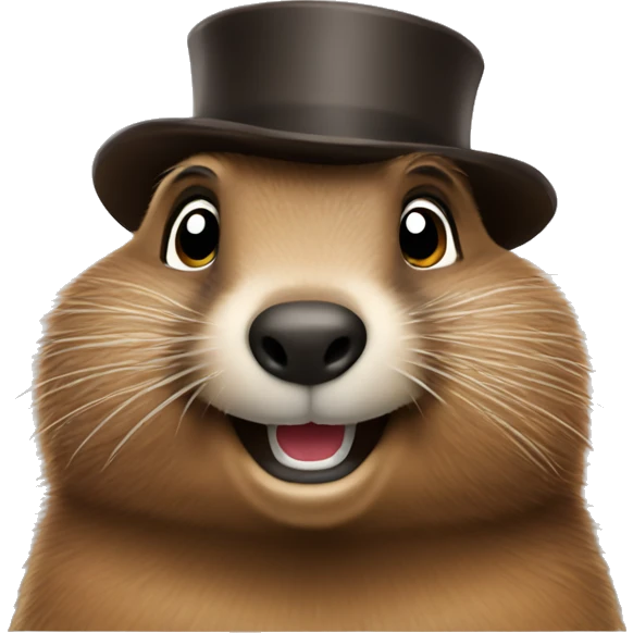 Groundhog smiling  emoji