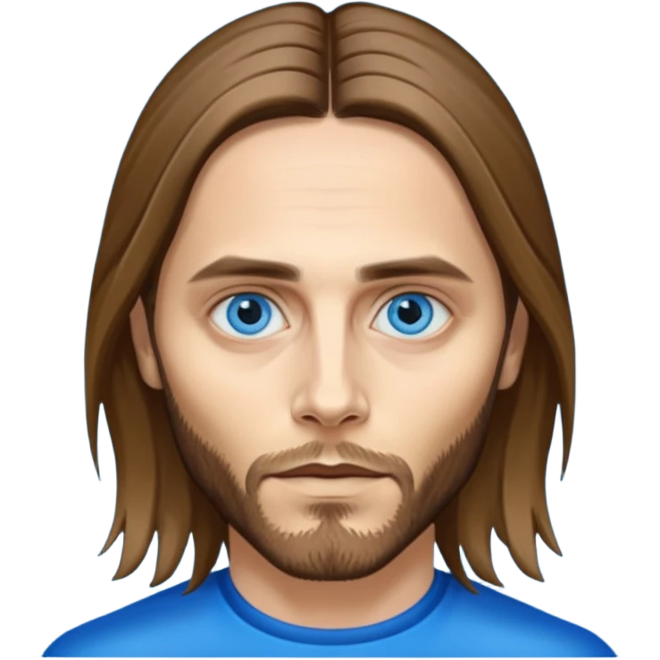Jared Leto with blue eyes emoji