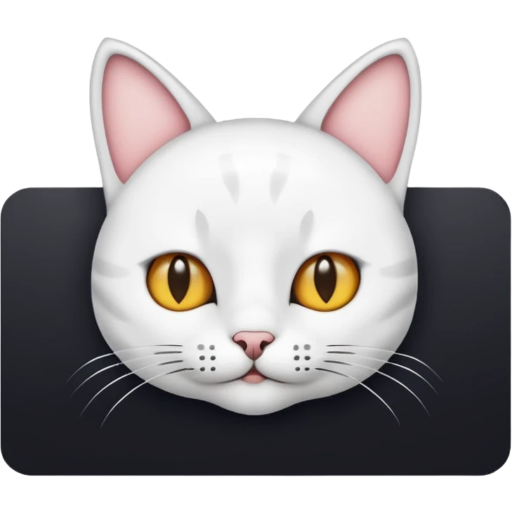 only cat text on the name card. emoji