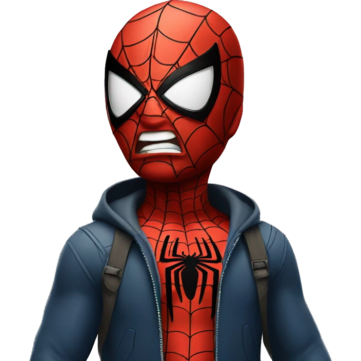 Angry spiderman  emoji