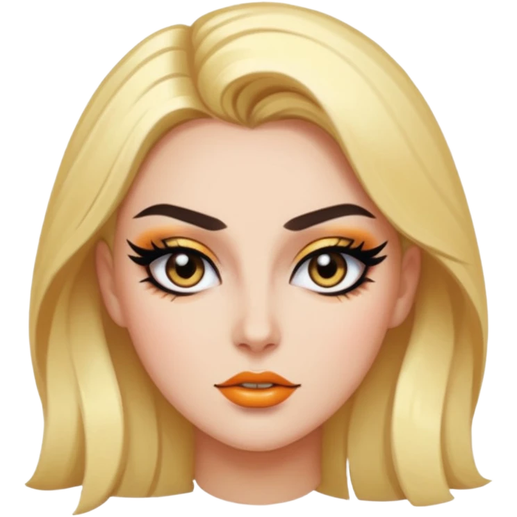 slay emoji with sharp eyeliner, bold expression, diva energy, aesthetic glow


 emoji