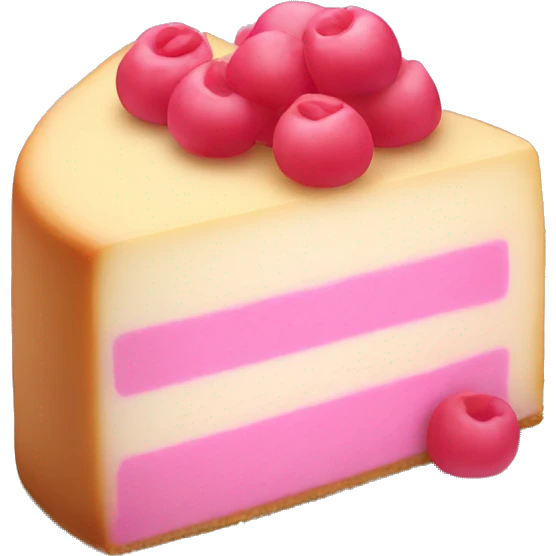 Pink cheese cake emoji