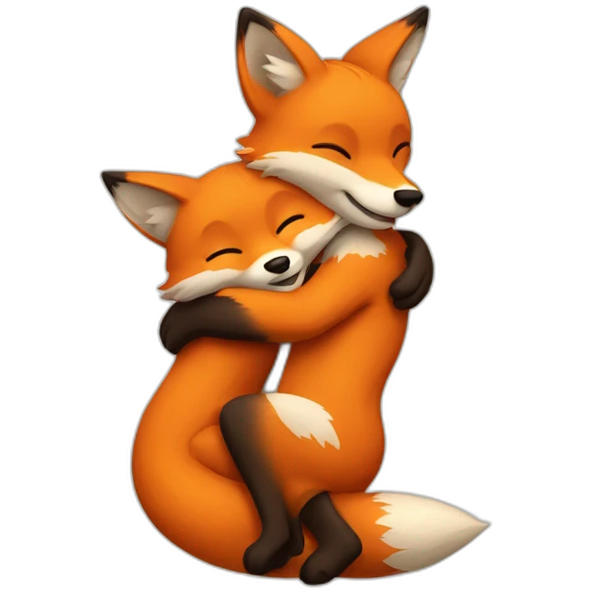 Fox hug emoji