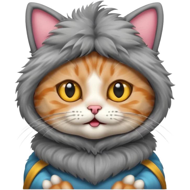 cat with funny costume emoji