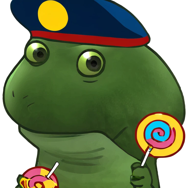 Alien eating lollipop  emoji