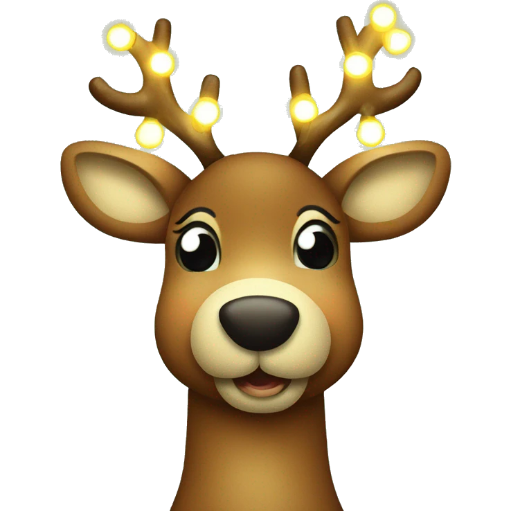 Reindeer with vintage Christmas lights  emoji