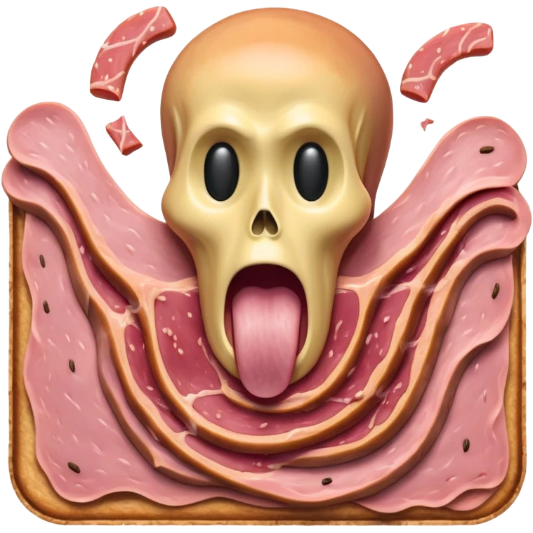 Edvard munch scream with SPAM MEAT landscape  emoji