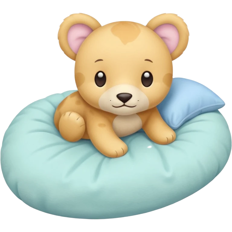 animal dans un lit pour bébé emoji