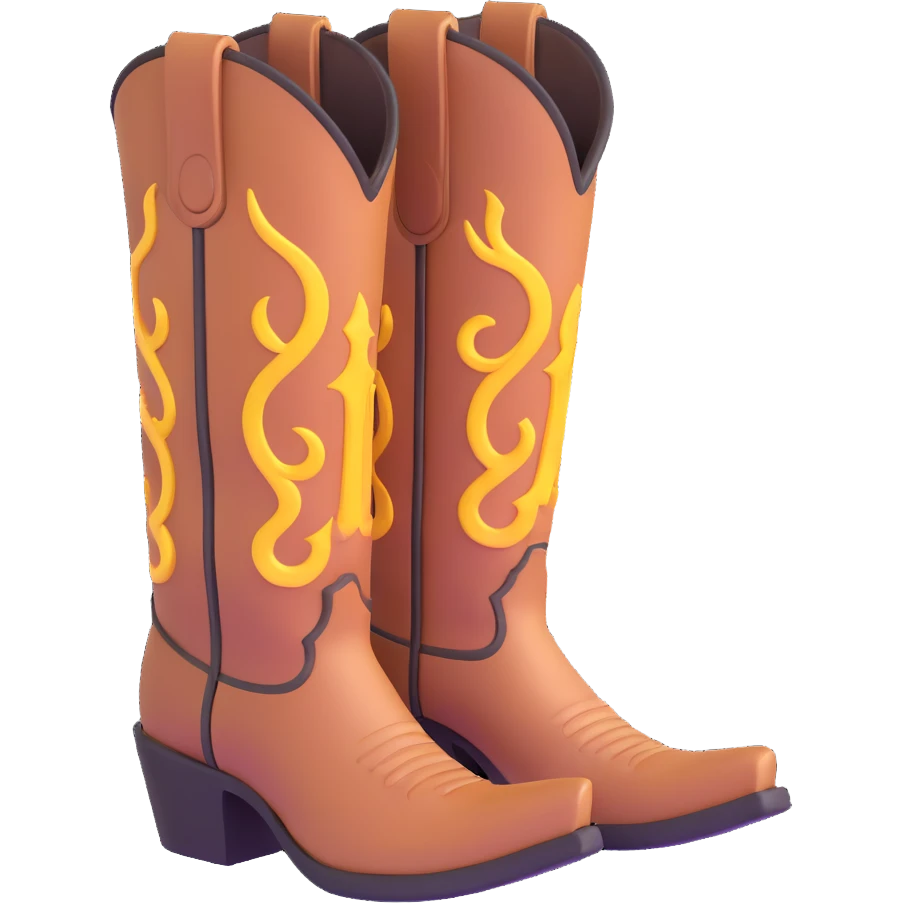cowboy boot emoji