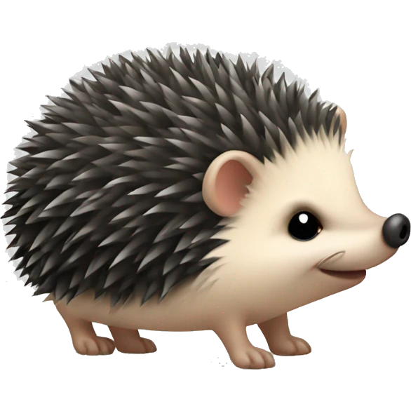 pigmy hedgehog with black face  emoji