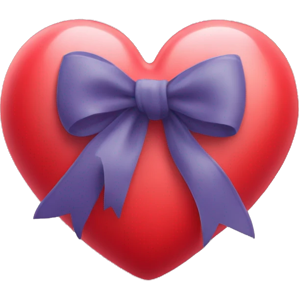 Red heart with a bow emoji