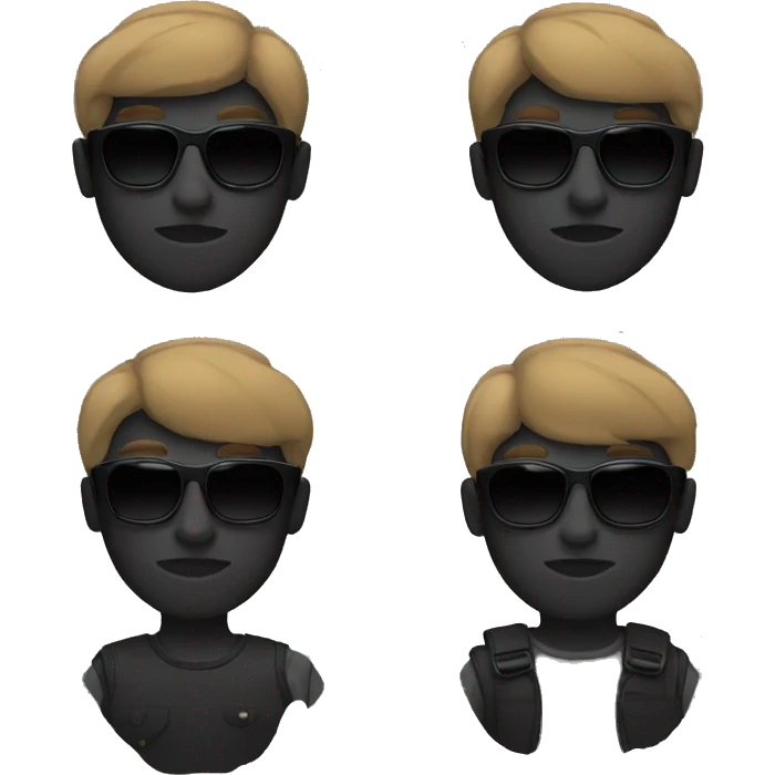 Black shades only emoji