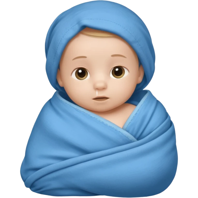 Baby boy in blue swaddle emoji