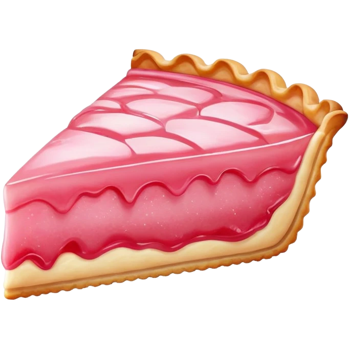 A guava pastry or tart with pink filling emoji