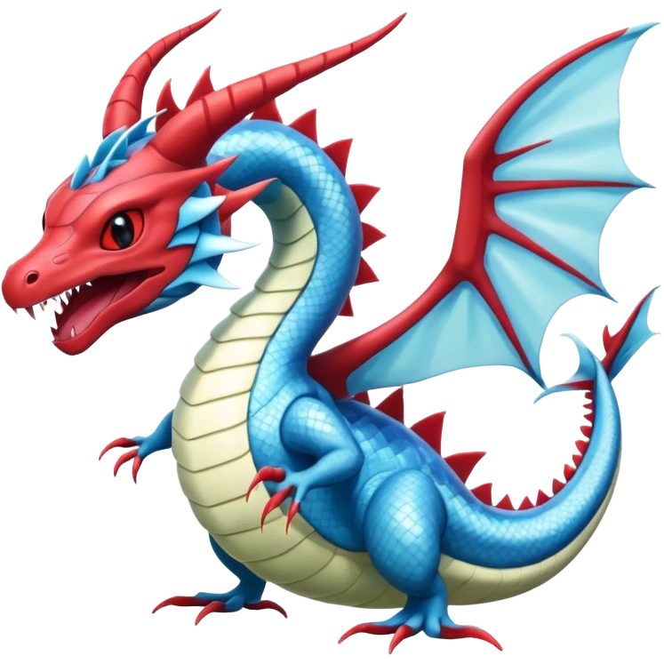 Salamence-Amaura-Gyarados-Dratini-Flygon-Dragonair-fusion-hybrid-creature  emoji