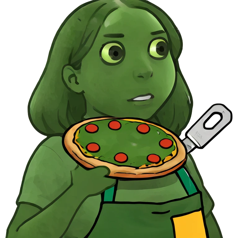 Billie Eilish Cooking a pizza emoji