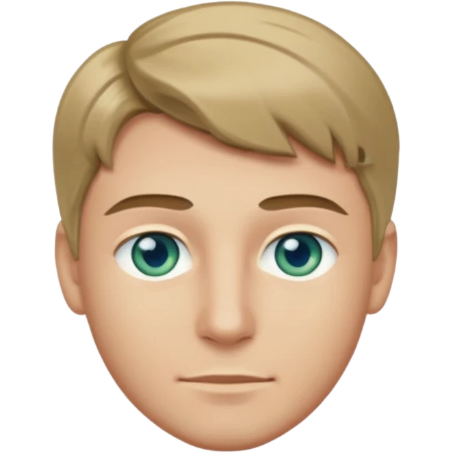 dark blond whit blue/green eys Male emoji