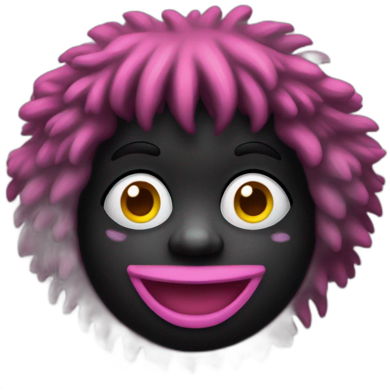 Pink gollywog emoji