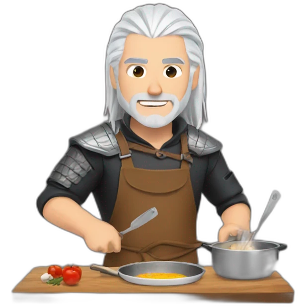 Geralt of rivia cooking emoji