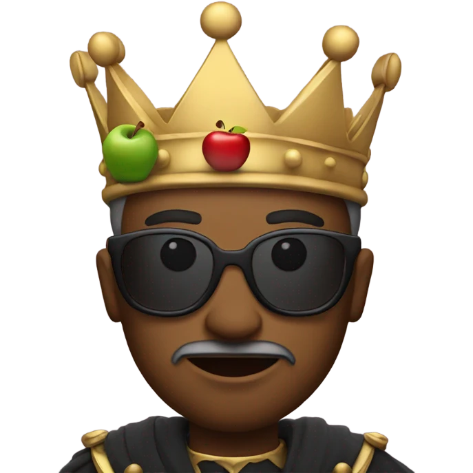 king with an apple laptop emoji