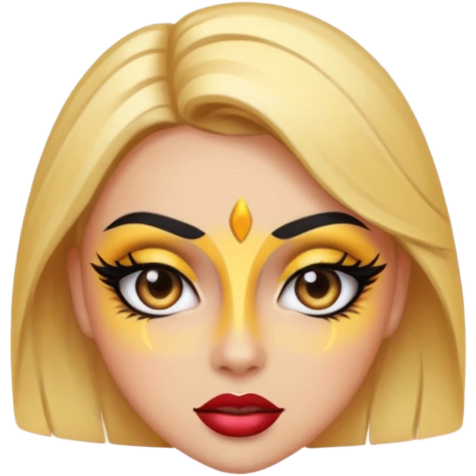 slay emoji with sharp eyeliner, bold expression, diva energy, aesthetic glow


 emoji