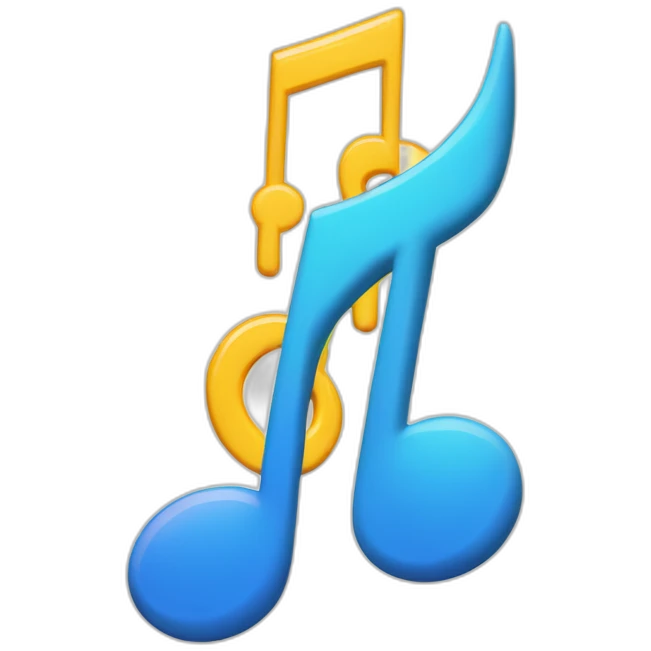  Musical note graphic: representing the transformation of numbers into musical hits emoji