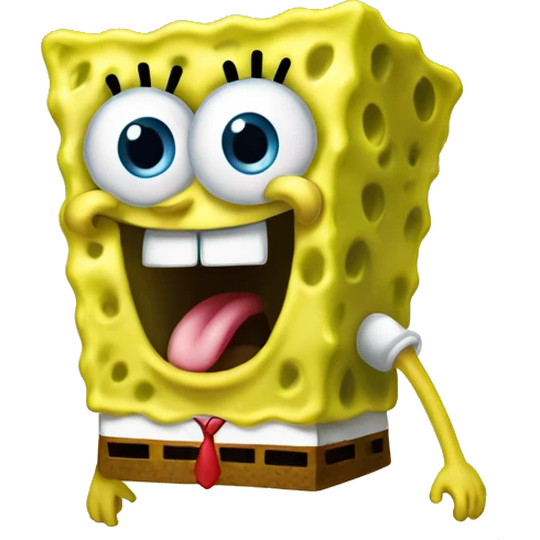 spongebob with tongue out  emoji