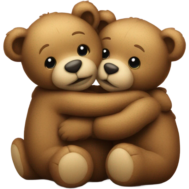 Teddy bears hugging emoji