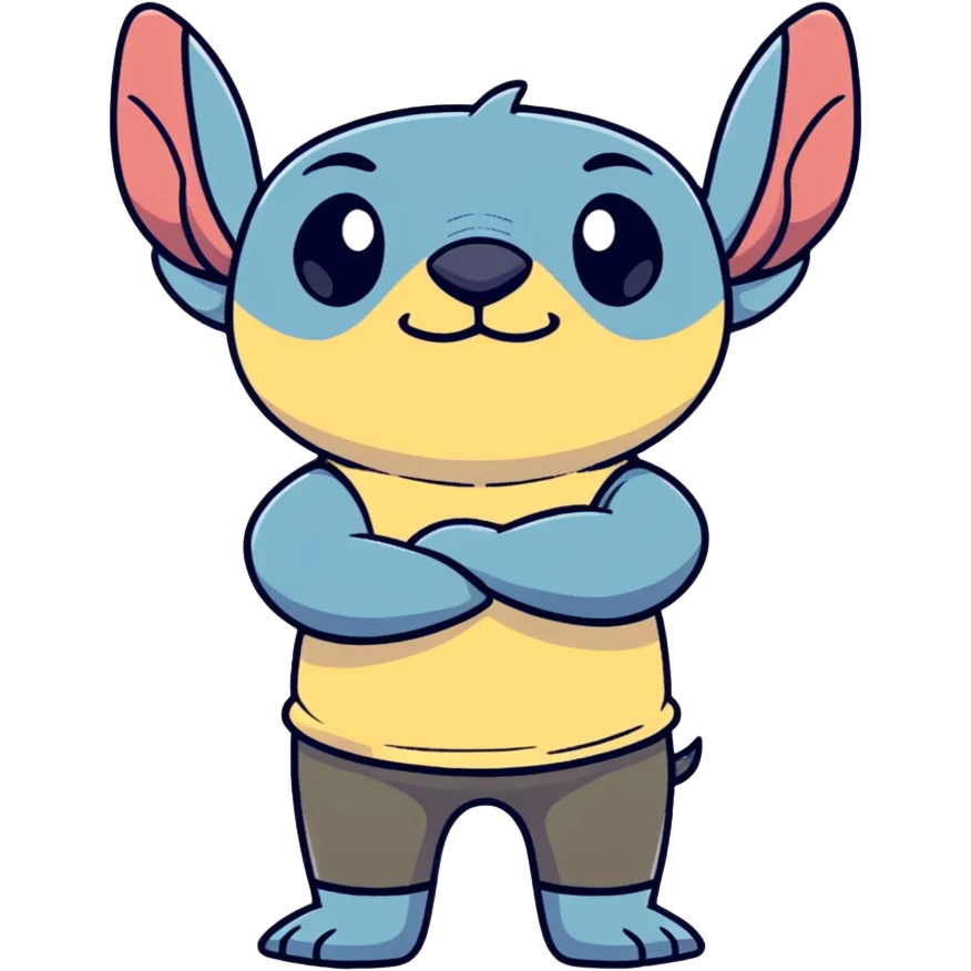 Stitch saying good job emoji