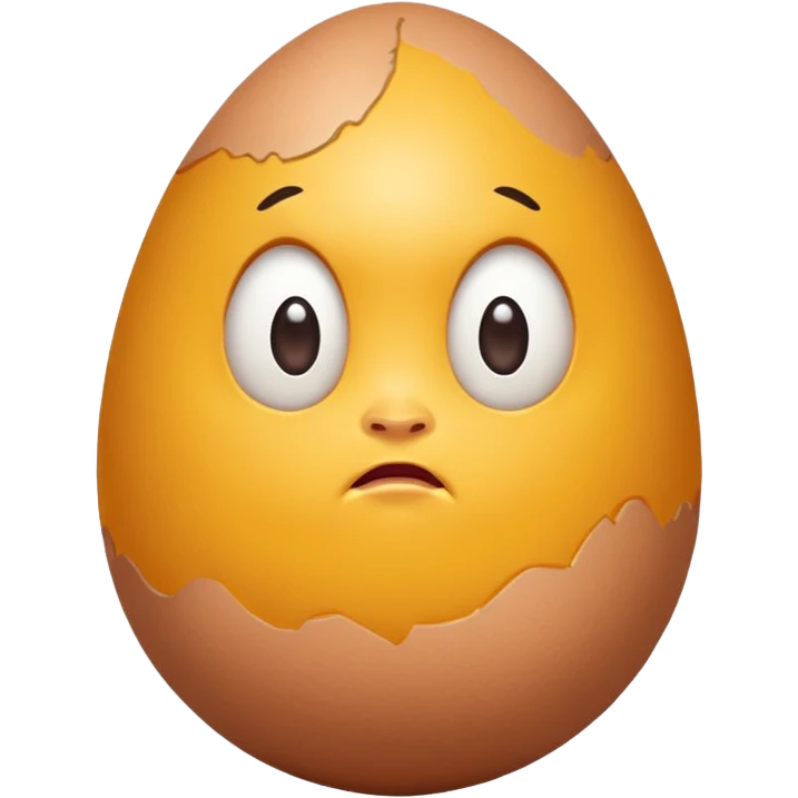 A really big egg with a really big forehead and a double chin with legs emoji