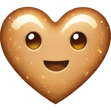 Light brown heart with sparkles  emoji