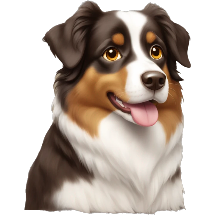 Miniature american shepherd tricolore brown emoji