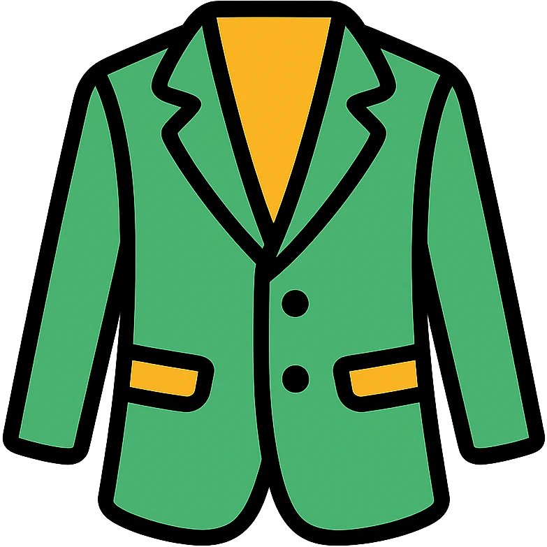 green blazer icon, color outline style emoji