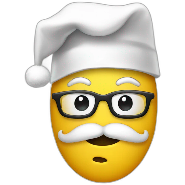 Cheff kiss emoji with Santa hat emoji