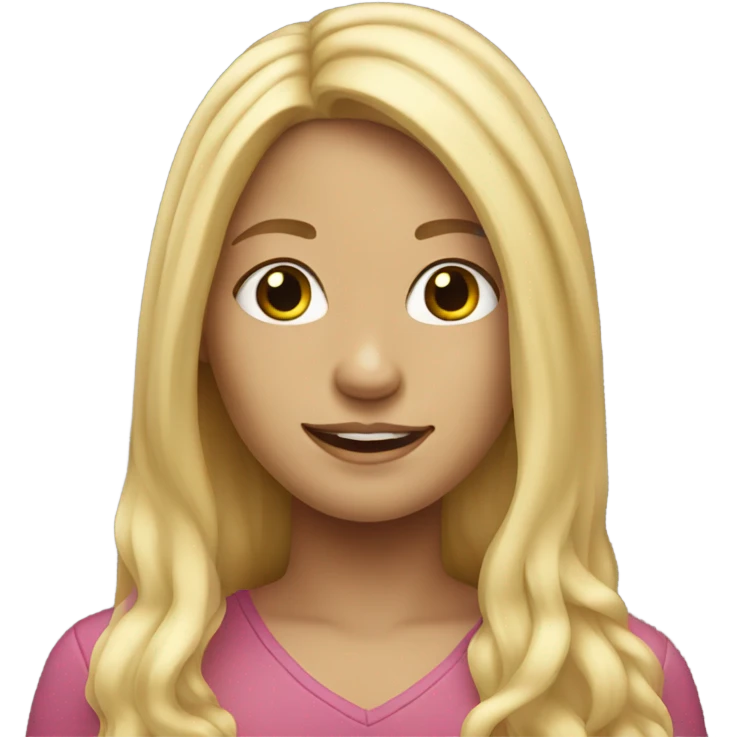 blonde girl long hair  emoji