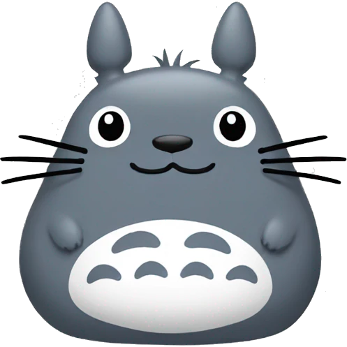 Totoro smiling emoji