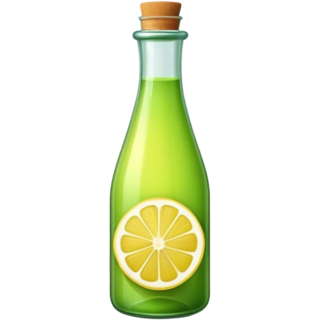 Green lemon juice bottle emoji