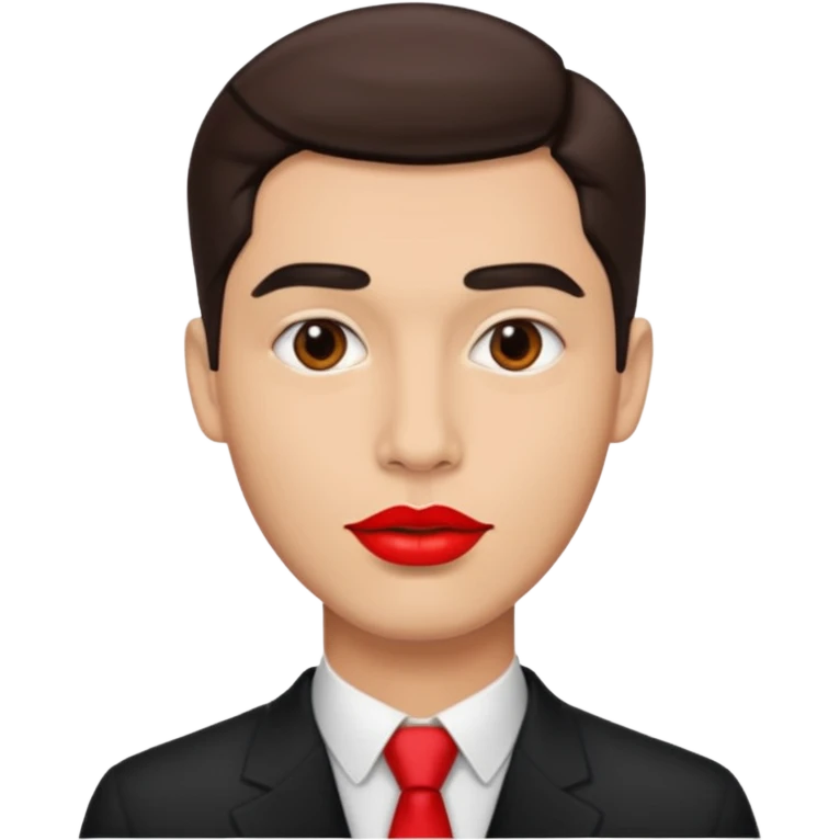 A man wearing lipstick  emoji
