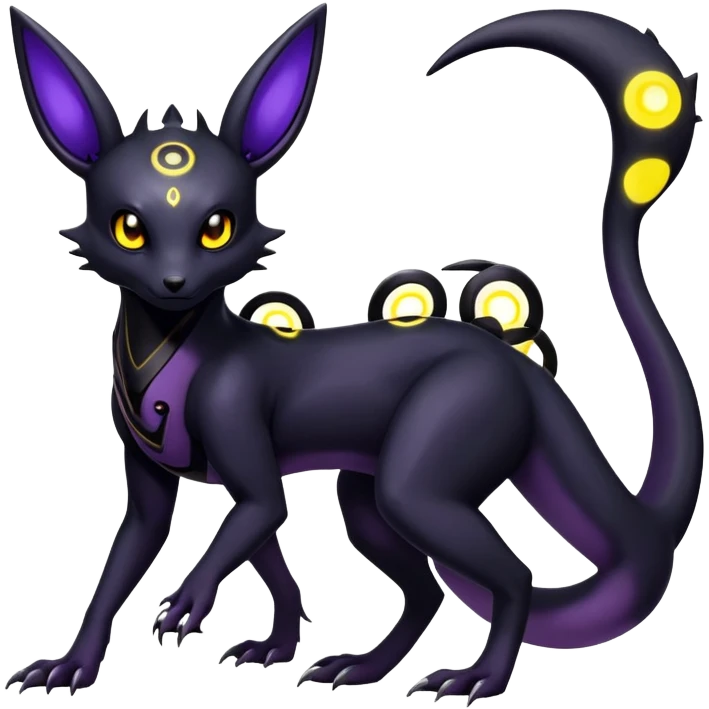 Salandit-Umbreon-Fakémon-hybrid-creature (full body)  emoji