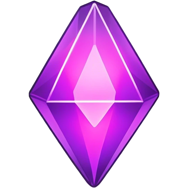 neon violet glowing plumbob emoji