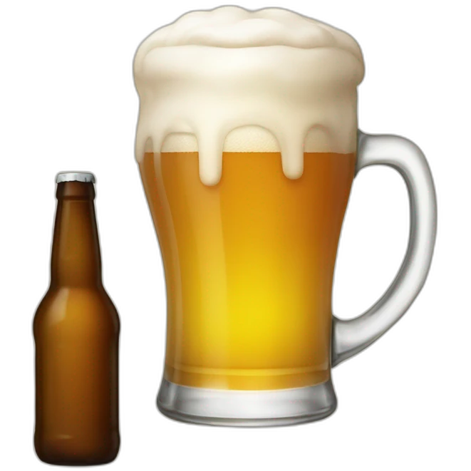 Quentin bûchette beer with glasses emoji